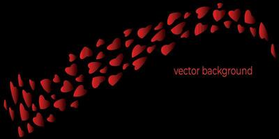 Background, banner, Valentine's Day greeting card with flying hearts vector image