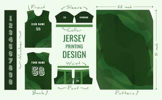 Abstract vector design for jersey printing. Background pattern for sports team jersey.