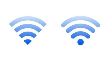 Wifi flat gradient icon. Wireless network signal vector