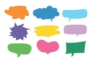 Set of callout, speech bubbles, chats, elements icons, vector illustration.