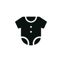 bebé ropa icono aislado en blanco antecedentes vector
