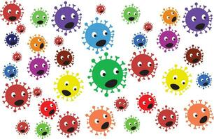 Virus or bacteria cartoon vector illustration EPS free file