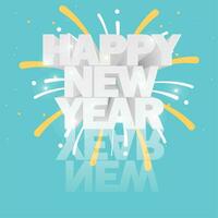 HAPPY NEW YEAR 2024 colorful 3D effect beautiful poster. editable vector EPS file