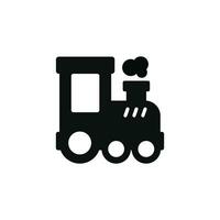 Train icon isolated on white background. Baby toy icon vector