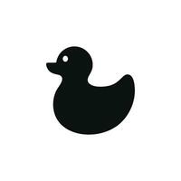 caucho Pato icono aislado en blanco antecedentes vector