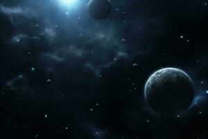 AI generated Outer space landscape background. Galaxy wallpaper photo