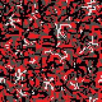 Dark red camouflage seamless pattern digital pixel tiles. vector