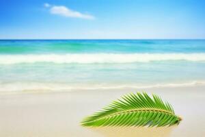 AI generated Beach landscape. Summer tropical background. Ai generated photo