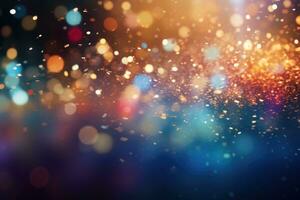AI Generated Abstract bright light glittering bokeh blur background. Generative AI photo