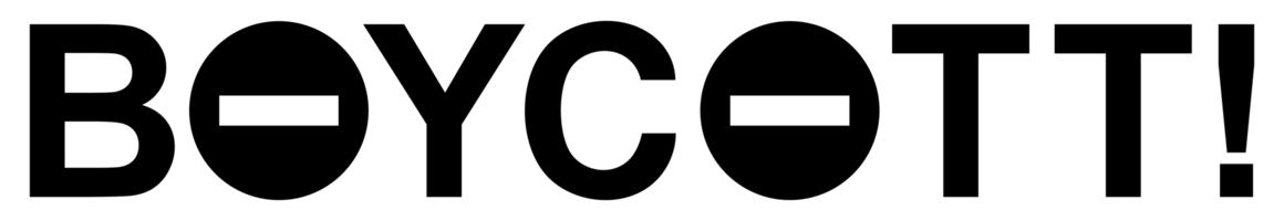 Visual Text Illustration of the Boycott, can use for sign, symbol, watermark, mark, sticker, banner, or graphic design element. Format PNG