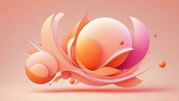 AI Generated abstract background in Peach Fuzz colors photo