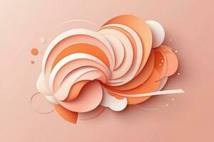 AI Generated abstract background in Peach Fuzz colors photo