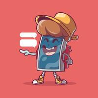 Bully Phone character laughing vector illustration. Tech, funny, education design concept.