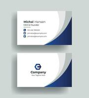 vector clean Professional modern simple unique blue minimalist gold elegant vector style modern business card template