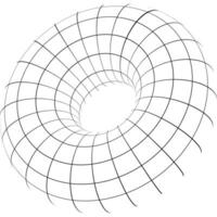 Torus wireframe vector. Abstract geometric shape with torus vector