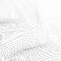 Flowing dots particles wave pattern halftone gradient background vector