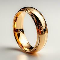 ai generado Boda anillos en amarillo oro, joyería 585, 750 - ai generado imagen foto