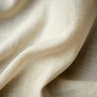 AI generated Linen texture. Background made of linen fabric with folds. Generated by artificial intelligence photo