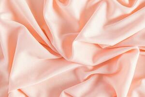 Beautiful abstract peach color background of soft factory fabric. Abstract background. Layout for design. Color of the Year 2024 Peach Fuzz. photo