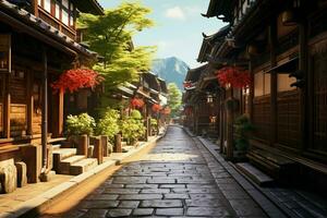 AI generated The ancient city of Kyoto Japan with traditional photo
