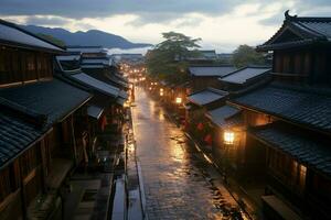 AI generated The ancient city of Kyoto Japan with traditional photo