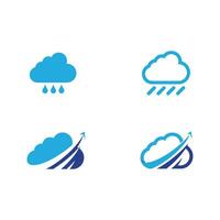 Cloud template icon illustration vector