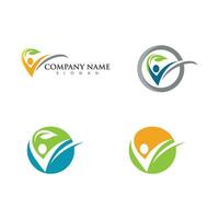 Human character logo sign vector