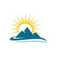 Mountain icon Logo vector