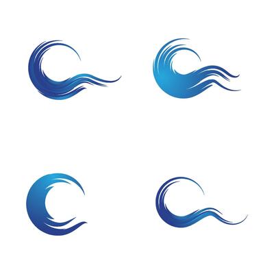 Water wave icon vector