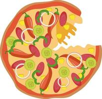 Illustration of a pizza vector