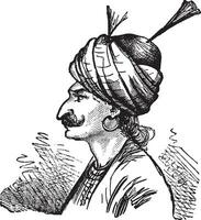 Indian, vintage illustration. vector