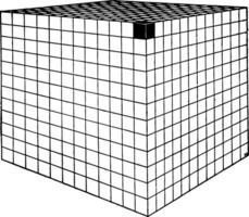 Cube Area vintage illustration vector