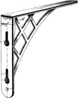 estante soporte medios Clásico grabado. vector