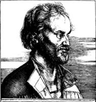 Felipe melanchton estaba un alemán profesor y teólogo, Clásico grabado. vector