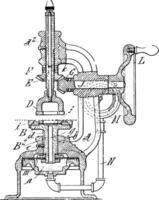 Paper Testing Machine vintage illustration. vector