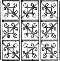 German Renaissance Pattern is a net design, vintage engraving. vector