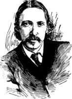 robert Luis stevenson, Clásico ilustración vector