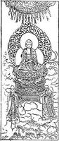 Buddha, vintage engraving. vector