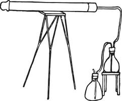 Aeroscope, vintage engraving. vector