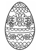 ai generado grande Pascua de Resurrección huevo colorante página para niños para Pascua de Resurrección foto