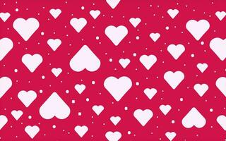 AI generated graphic full of love red background with white hearts photo