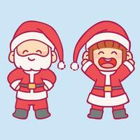 linda dibujos animados niños vistiendo Navidad fiesta disfraz vector letras. fiesta temporada vector letras