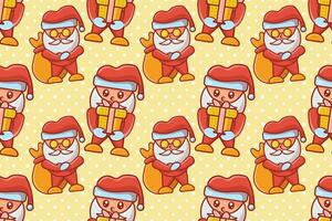 santa claus character seamless pattern vector illustration