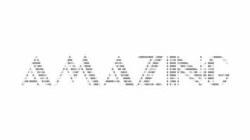 Amazing ascii word animation loop on white background. Ascii code art symbols typewriter in and out effect with looped motion. video