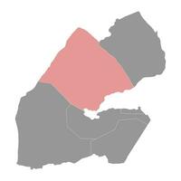 Tadjourah region map, administrative division of Djibouti. Vector illustration.