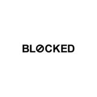 Visual Text Illustration of the 'Blocked', can use for apps, website, pictogram, icon, symbol, art illustration or graphic design element. Vector Illustration
