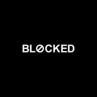 Visual Text Illustration of the 'Blocked', can use for apps, website, pictogram, icon, symbol, art illustration or graphic design element. Vector Illustration