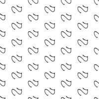 Seamless pattern with sketch round squiggle vector