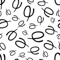 Seamless pattern with sketch round squiggle vector