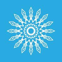 vector ilustración. blanco copo de nieve icono en un azul antecedentes. invierno
